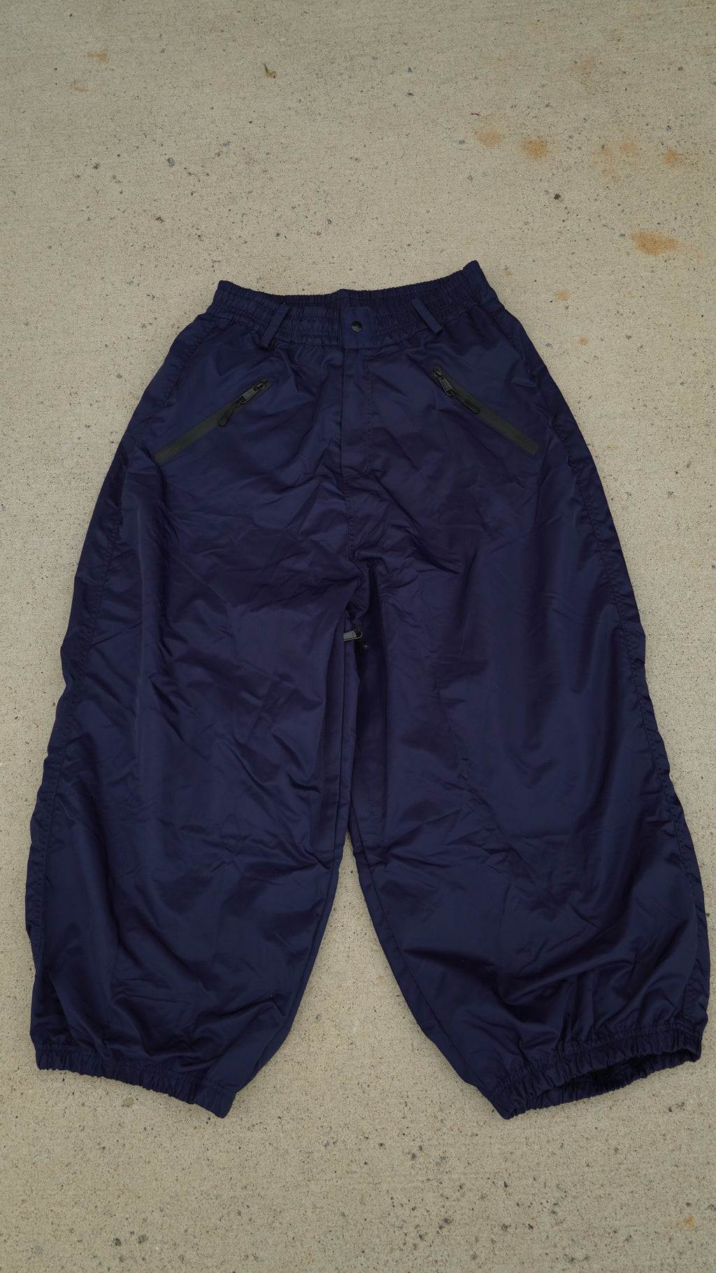 Navy No Cargo Baggy Snowpants