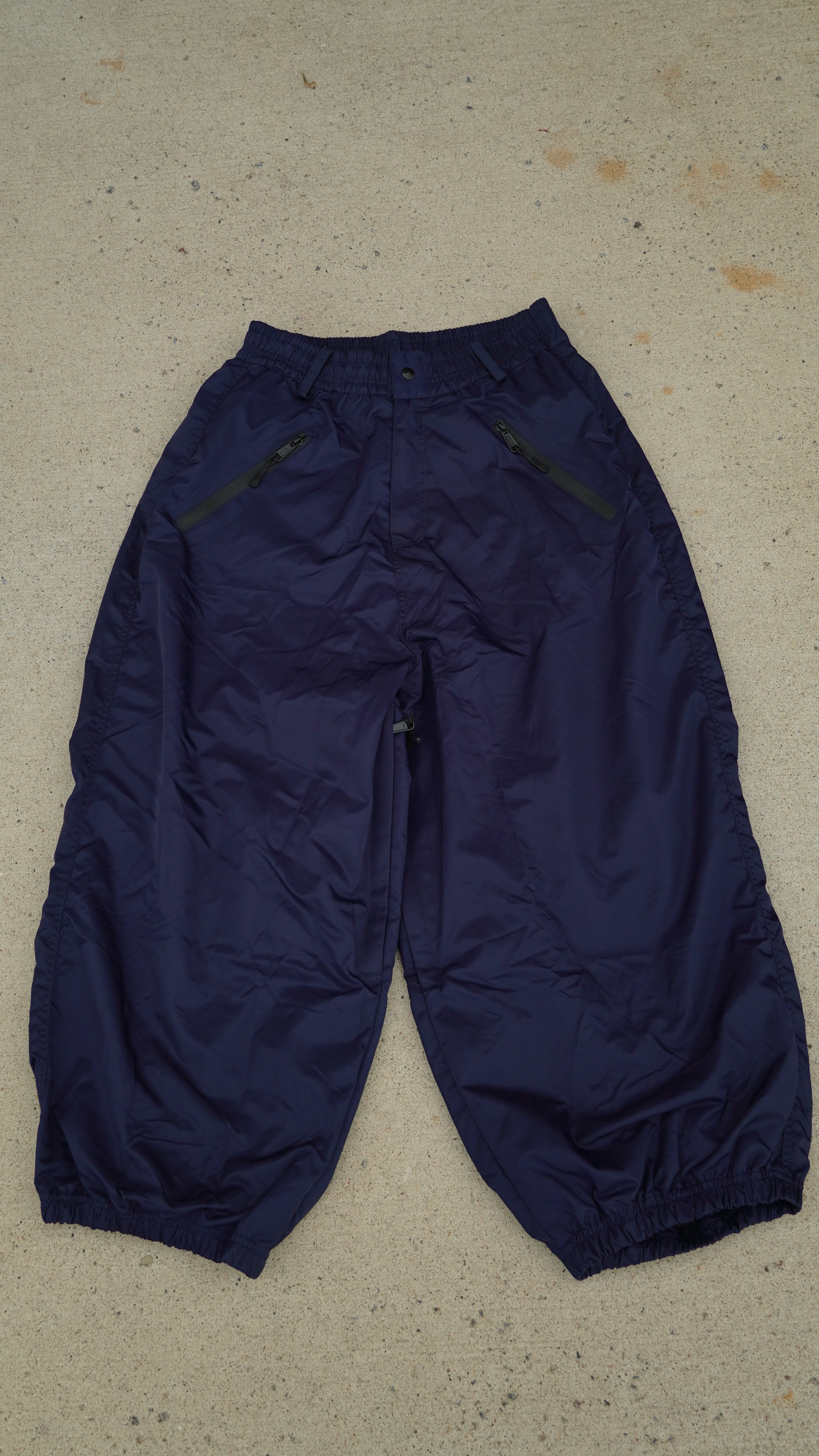 Navy No Cargo Baggy Snowpants
