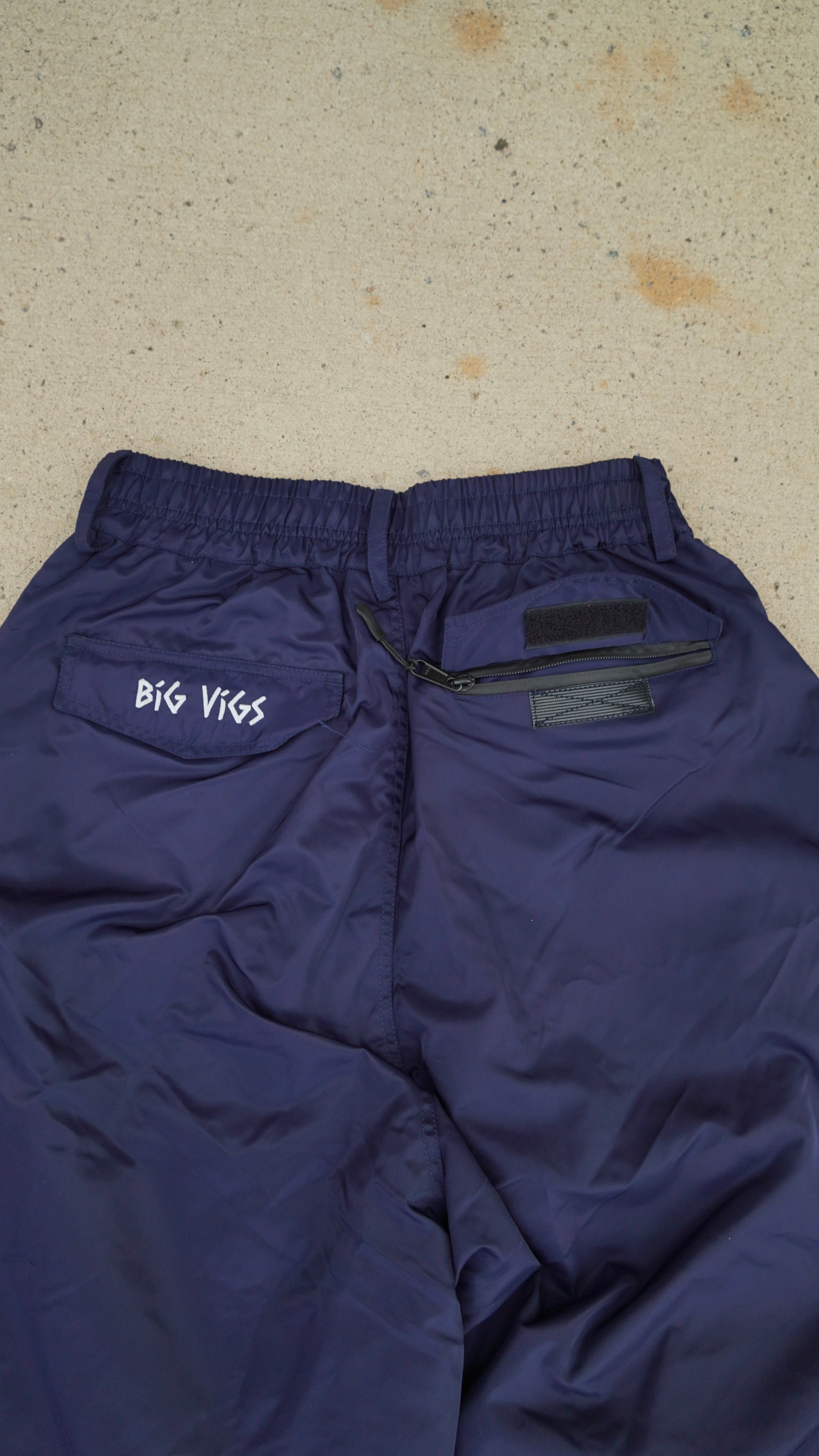 Navy No Cargo Baggy Snowpants
