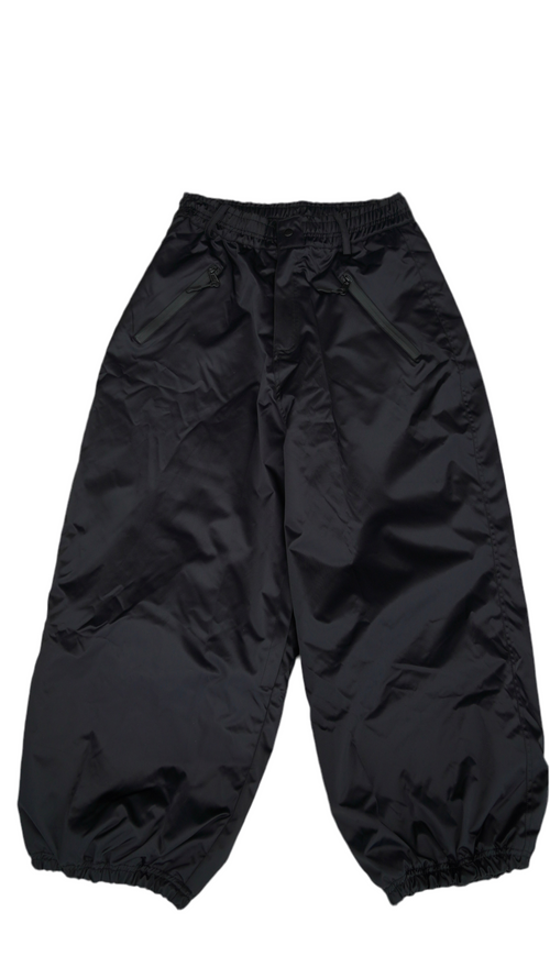 Black No Cargo Baggy Snowpants