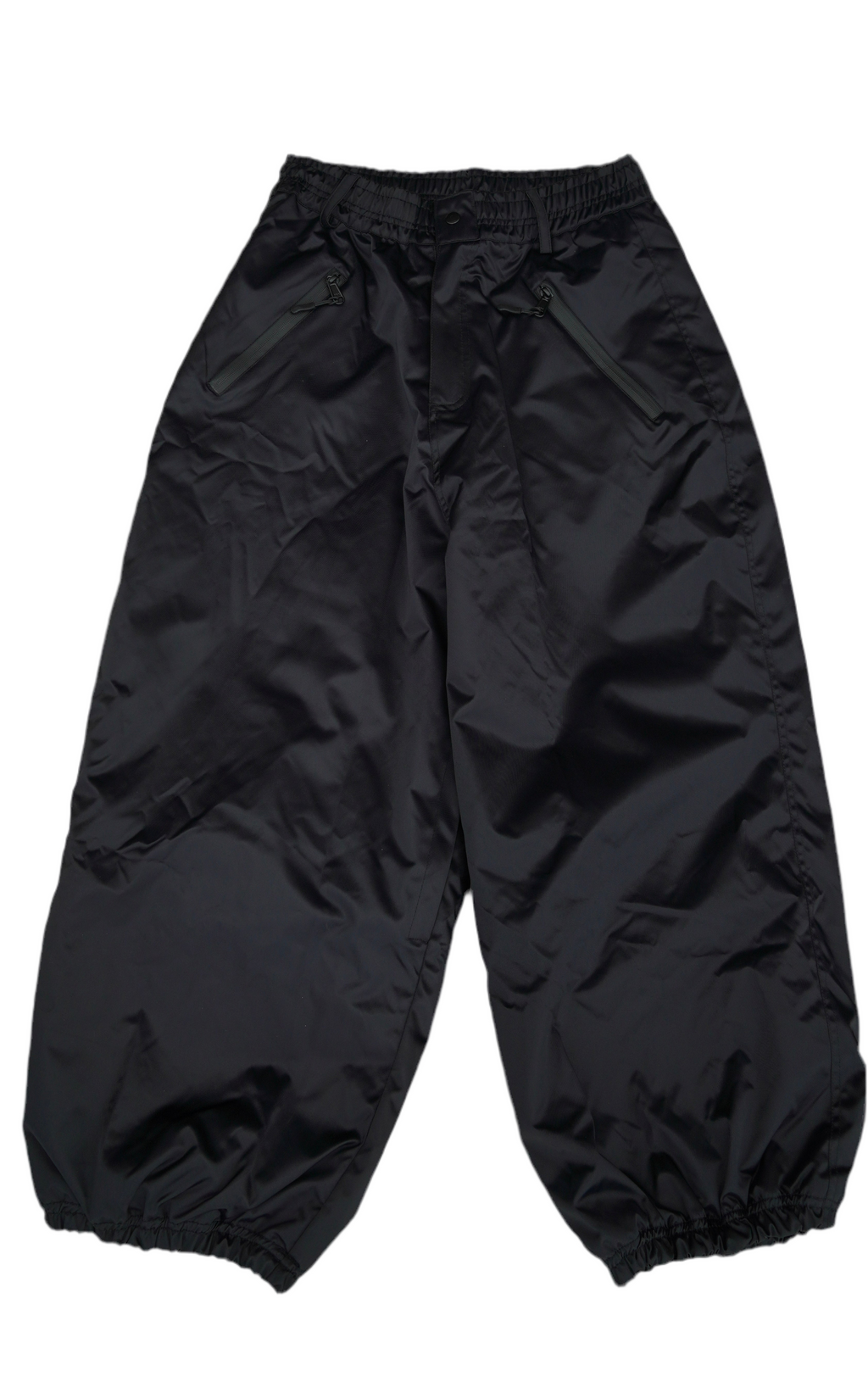 Black No Cargo Baggy Snowpants