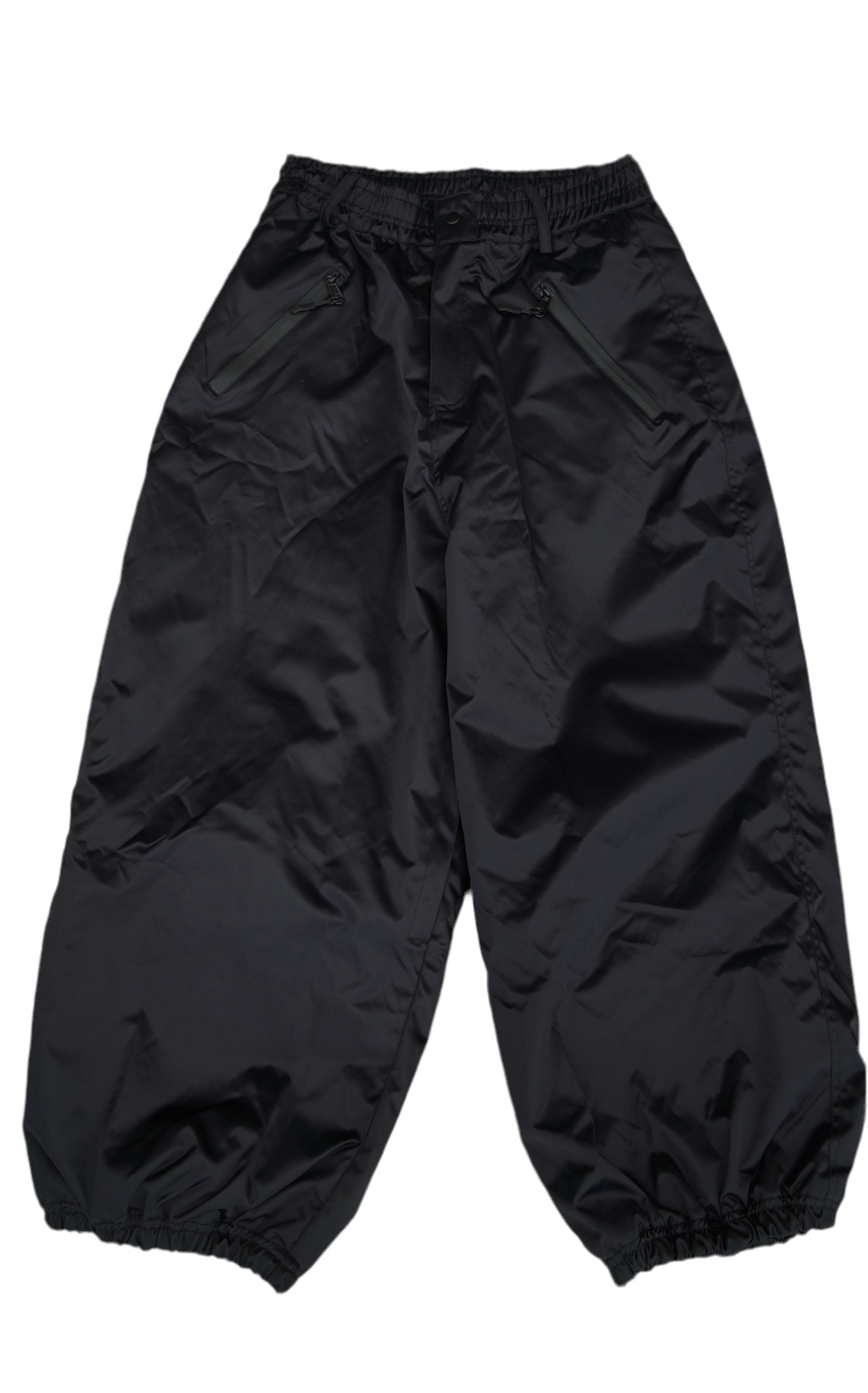 Black No Cargo Baggy Snowpants