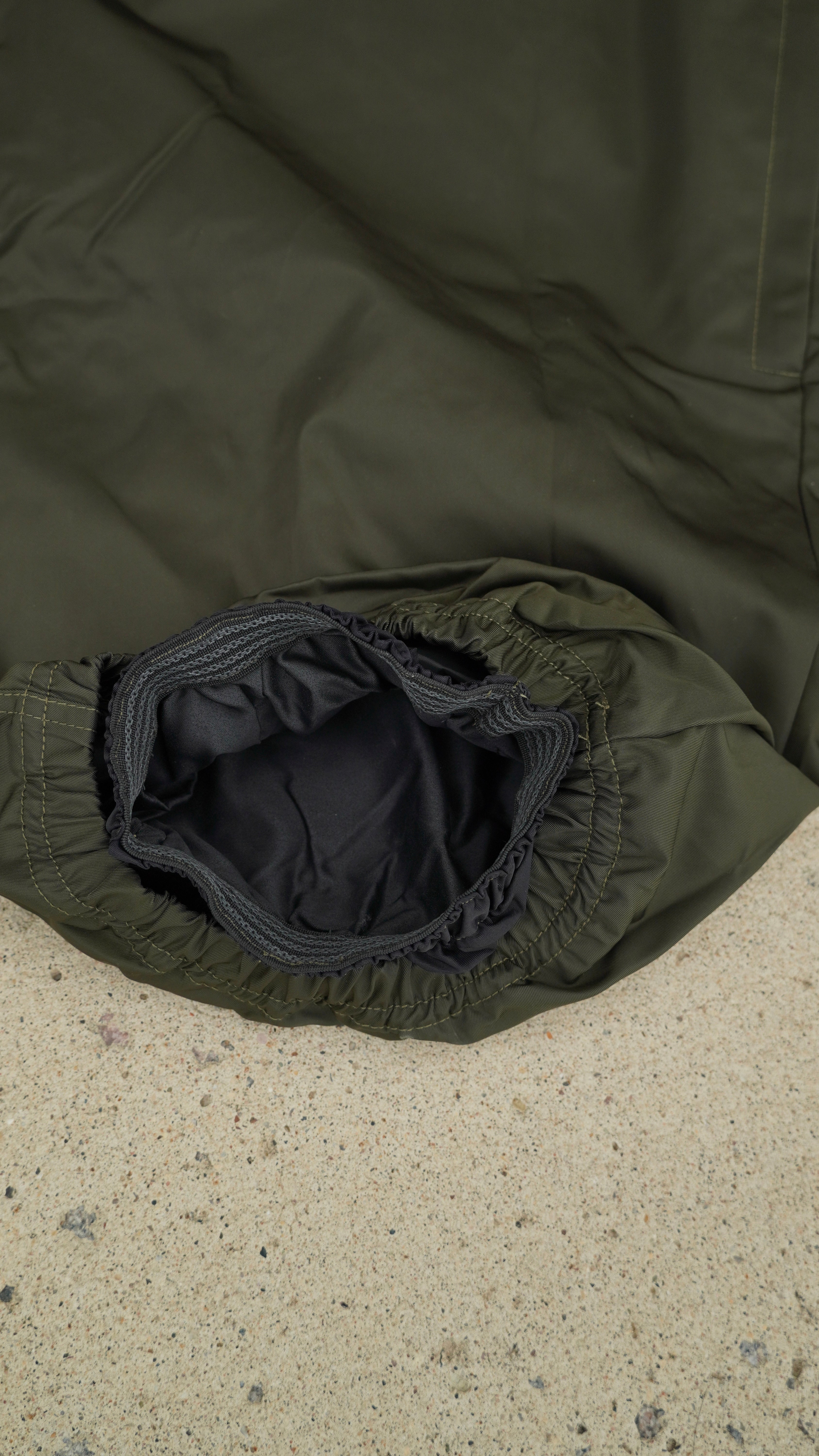 Olive No Cargo Baggy Snowpants