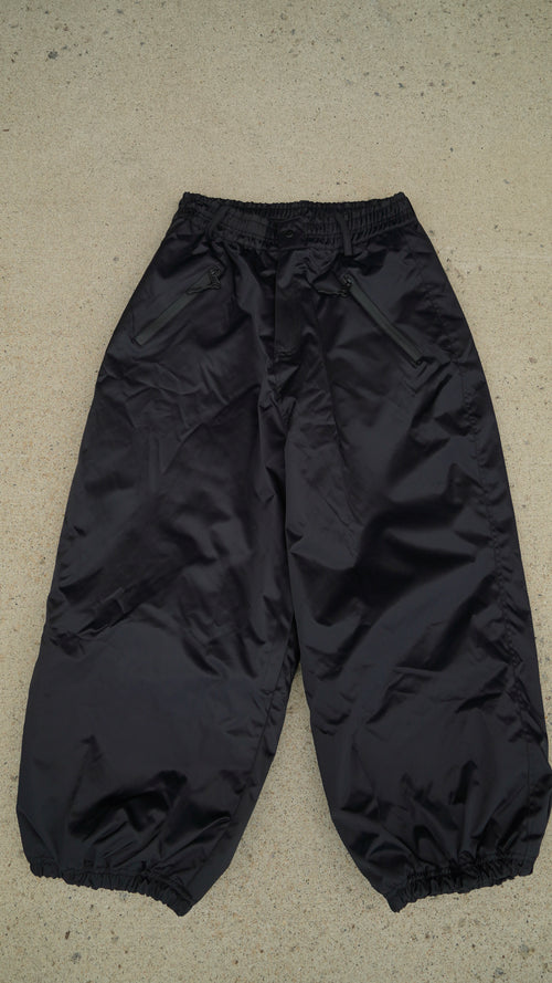 Black No Cargo Baggy Snowpants