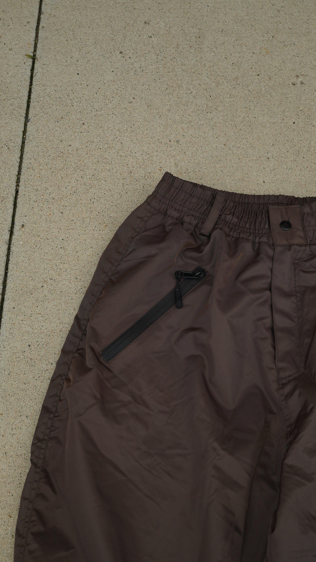 Brown No cargo baggy Snowpants