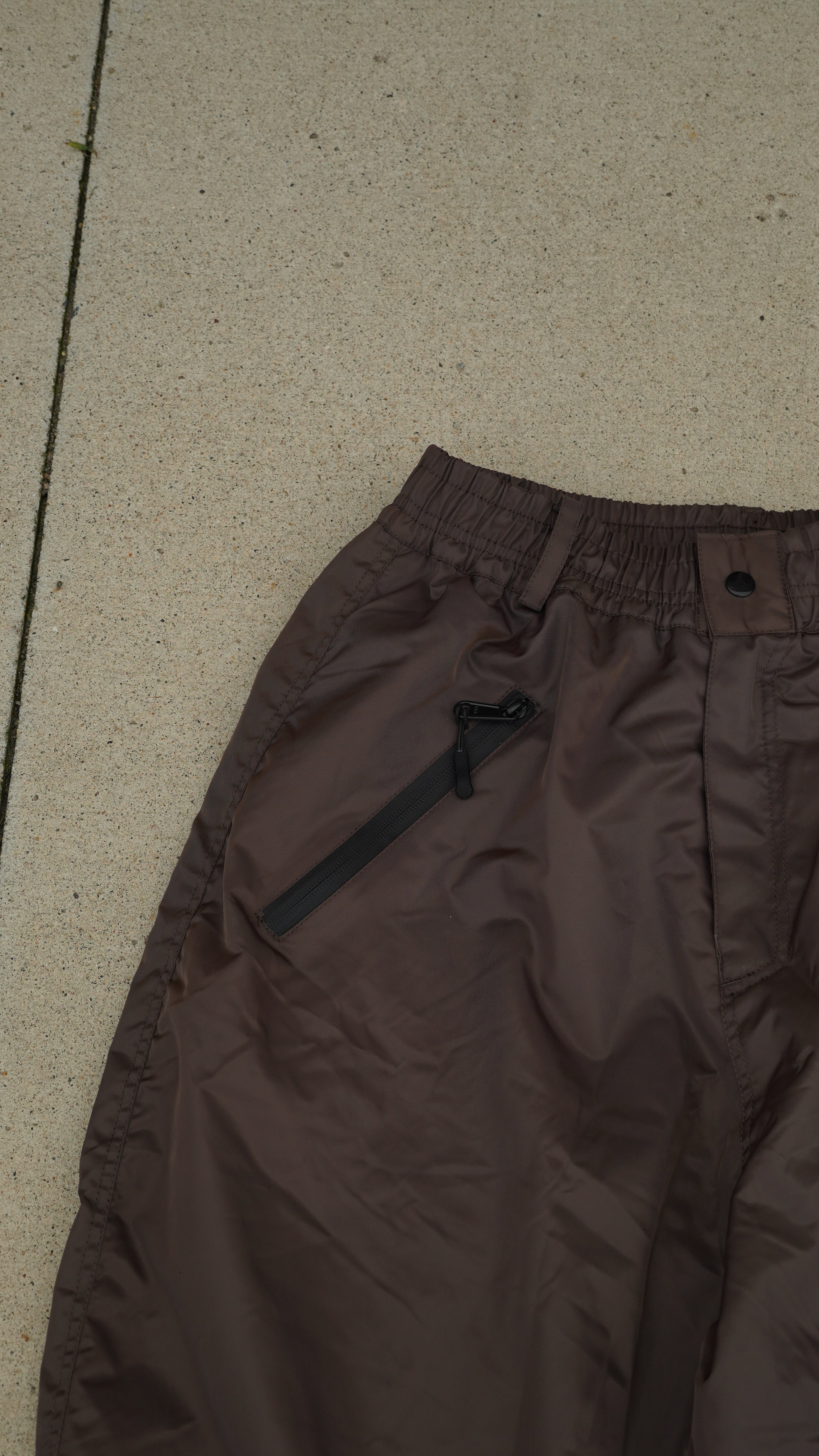 Brown No cargo baggy Snowpants