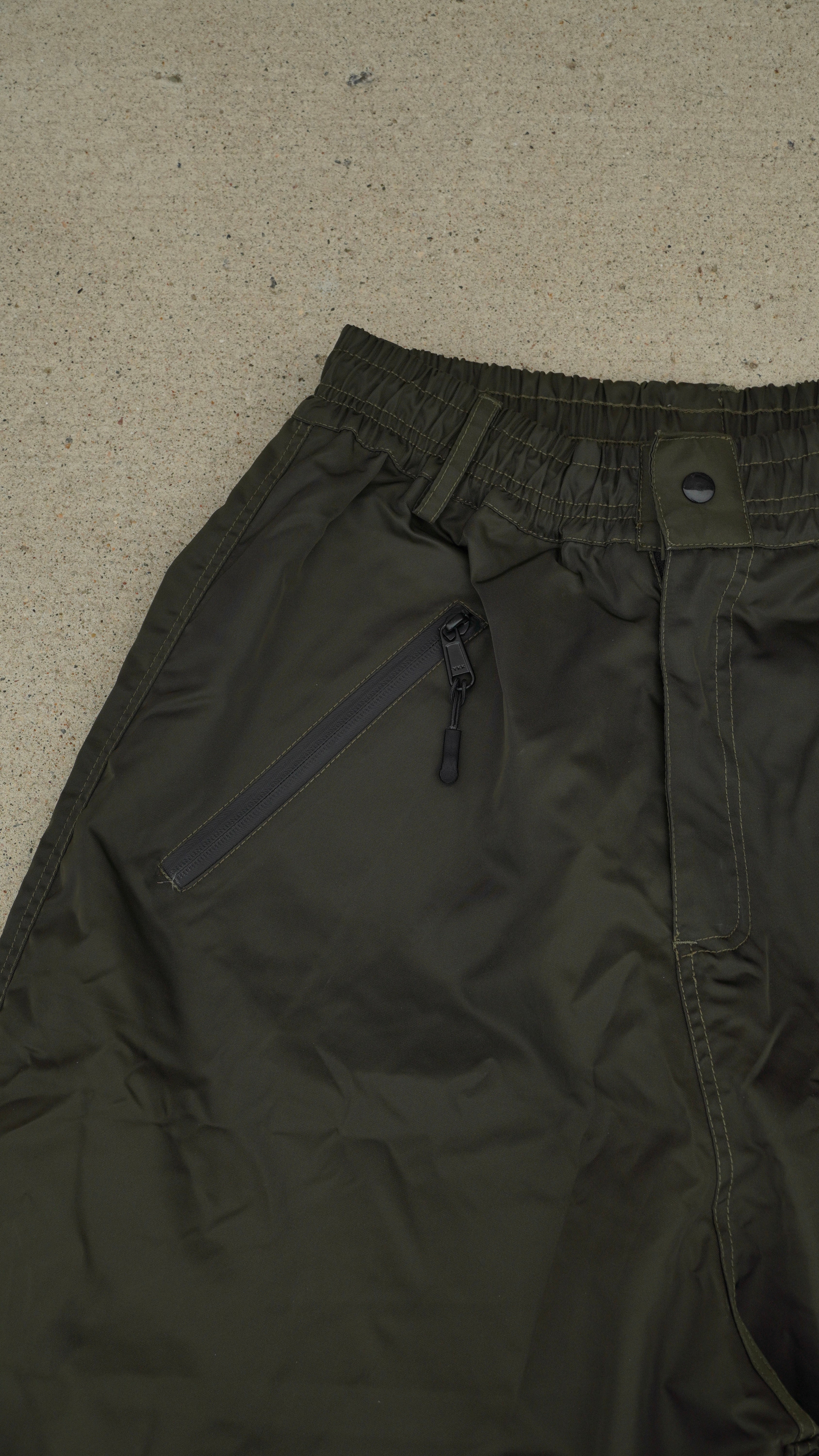 Olive No Cargo Baggy Snowpants