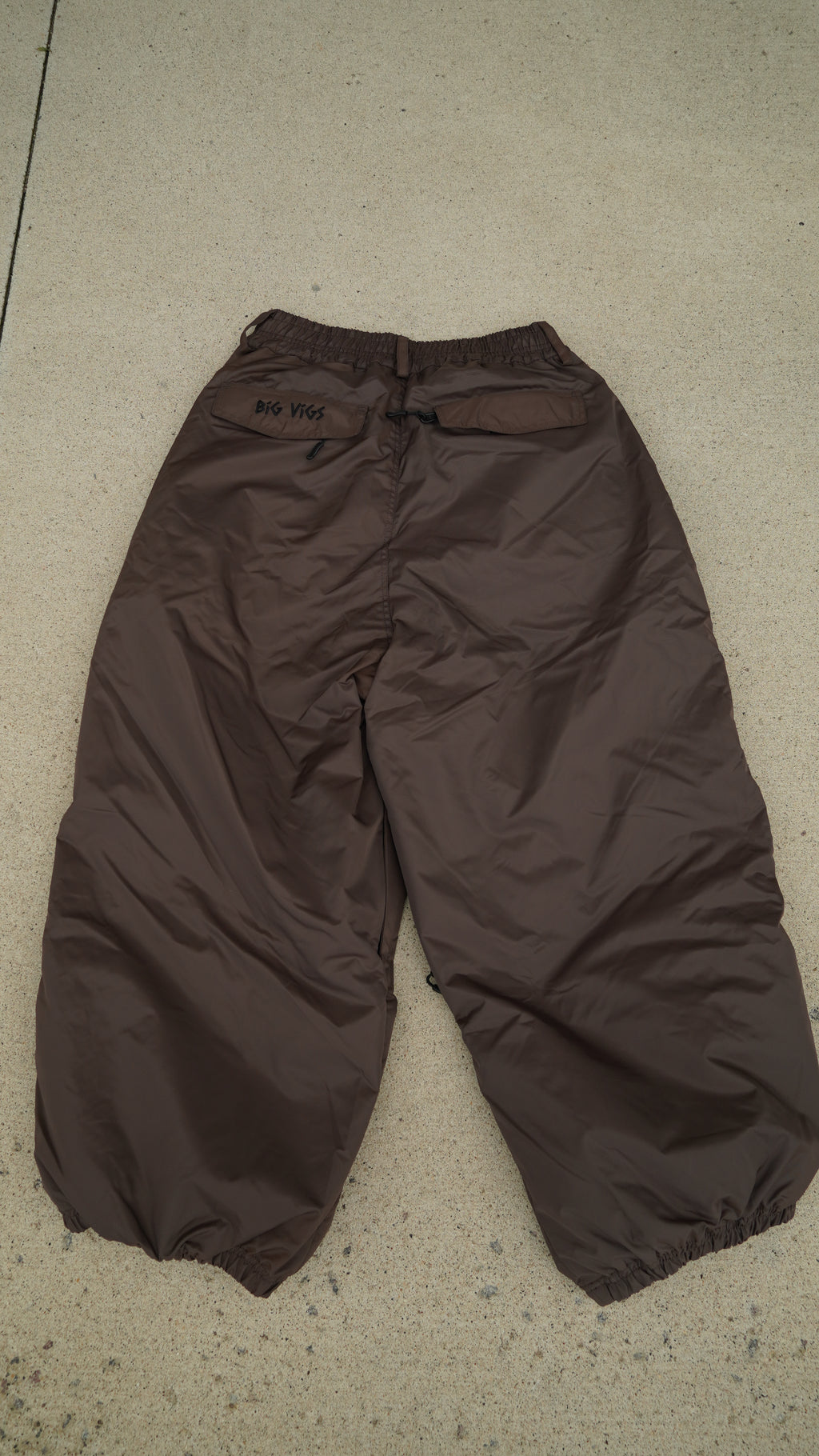 Brown No cargo baggy Snowpants