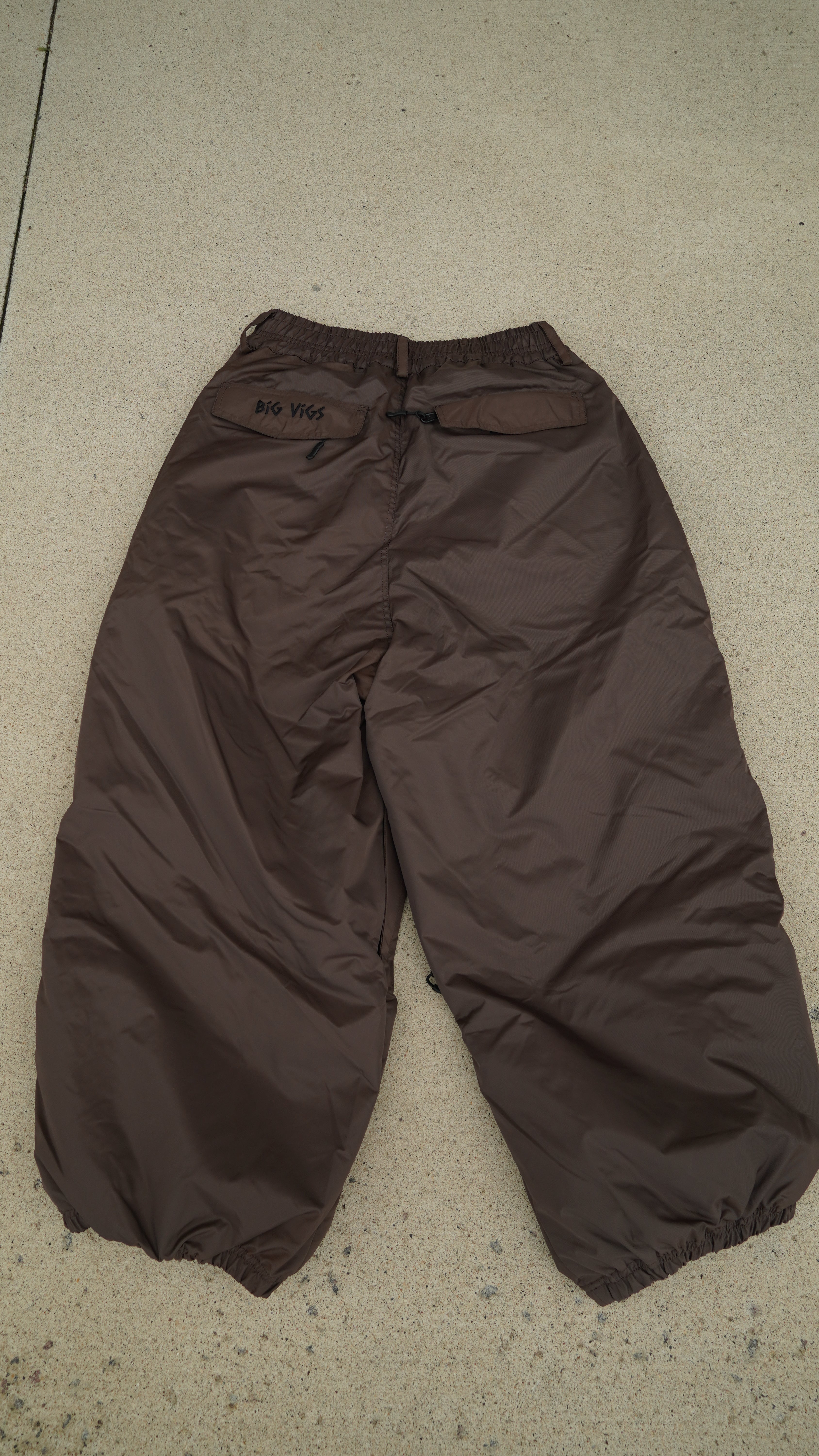 Brown No cargo baggy Snowpants