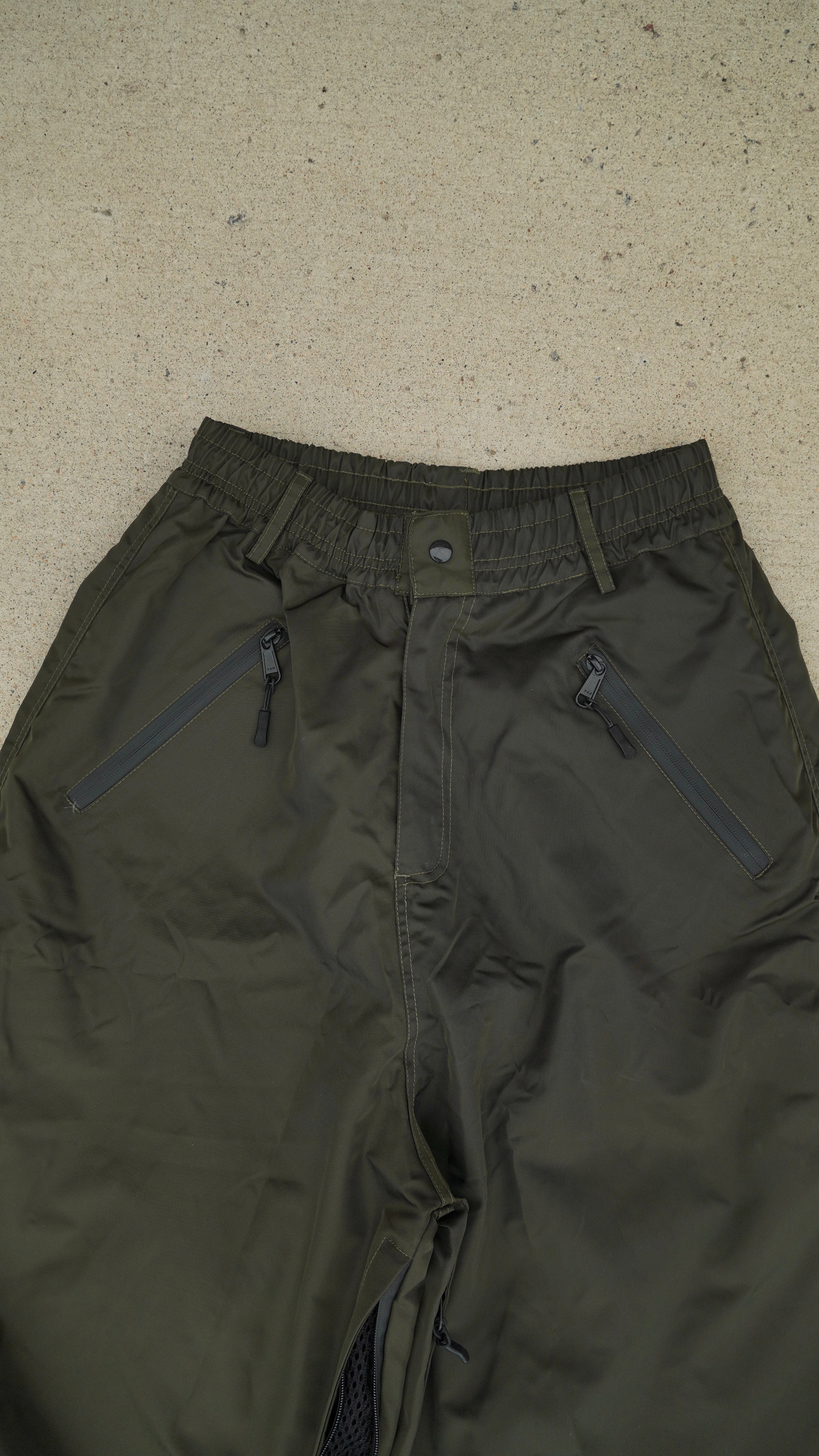Olive No Cargo Baggy Snowpants
