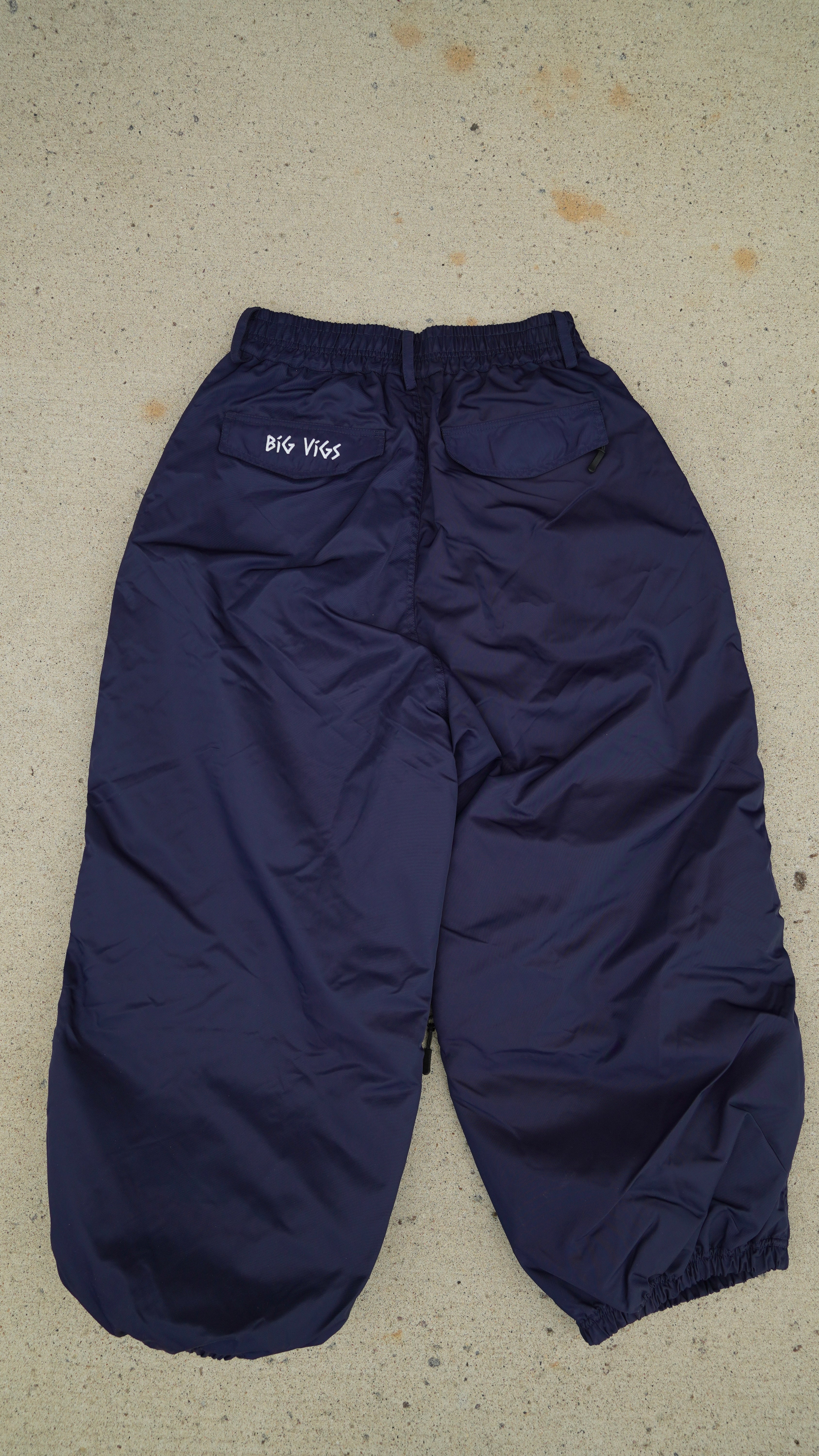 Navy No Cargo Baggy Snowpants