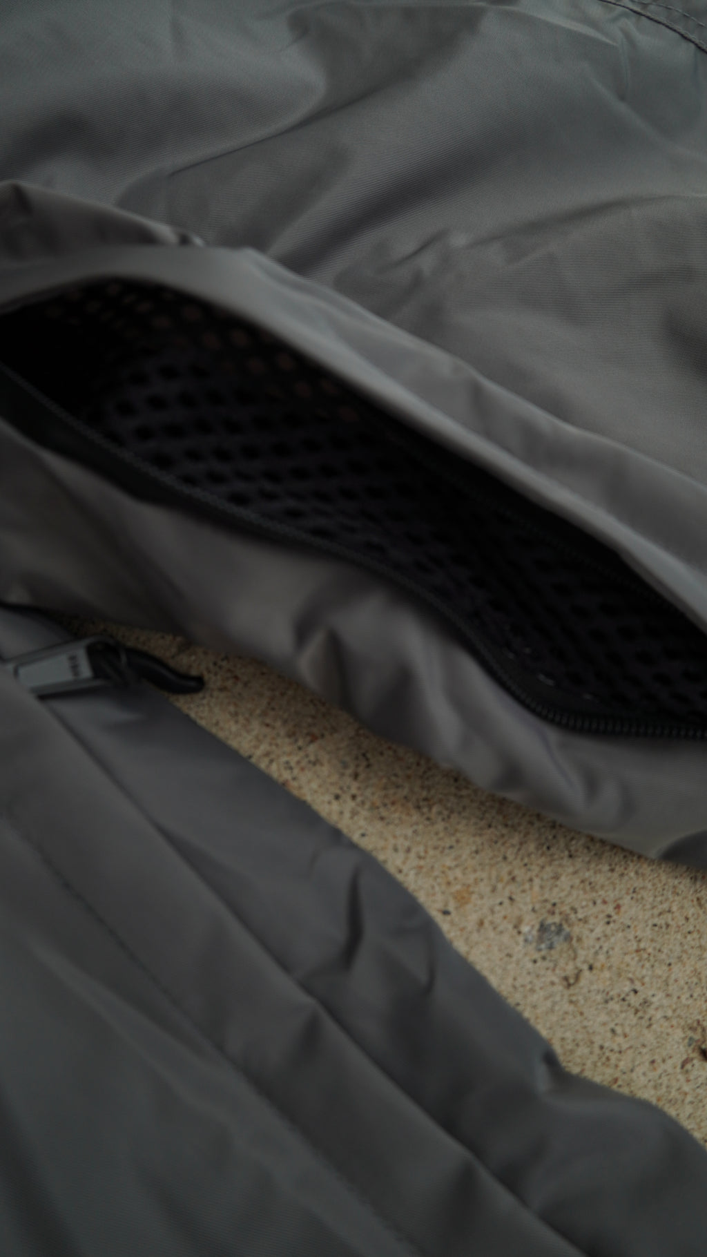 Grey No Cargo Baggy Pants