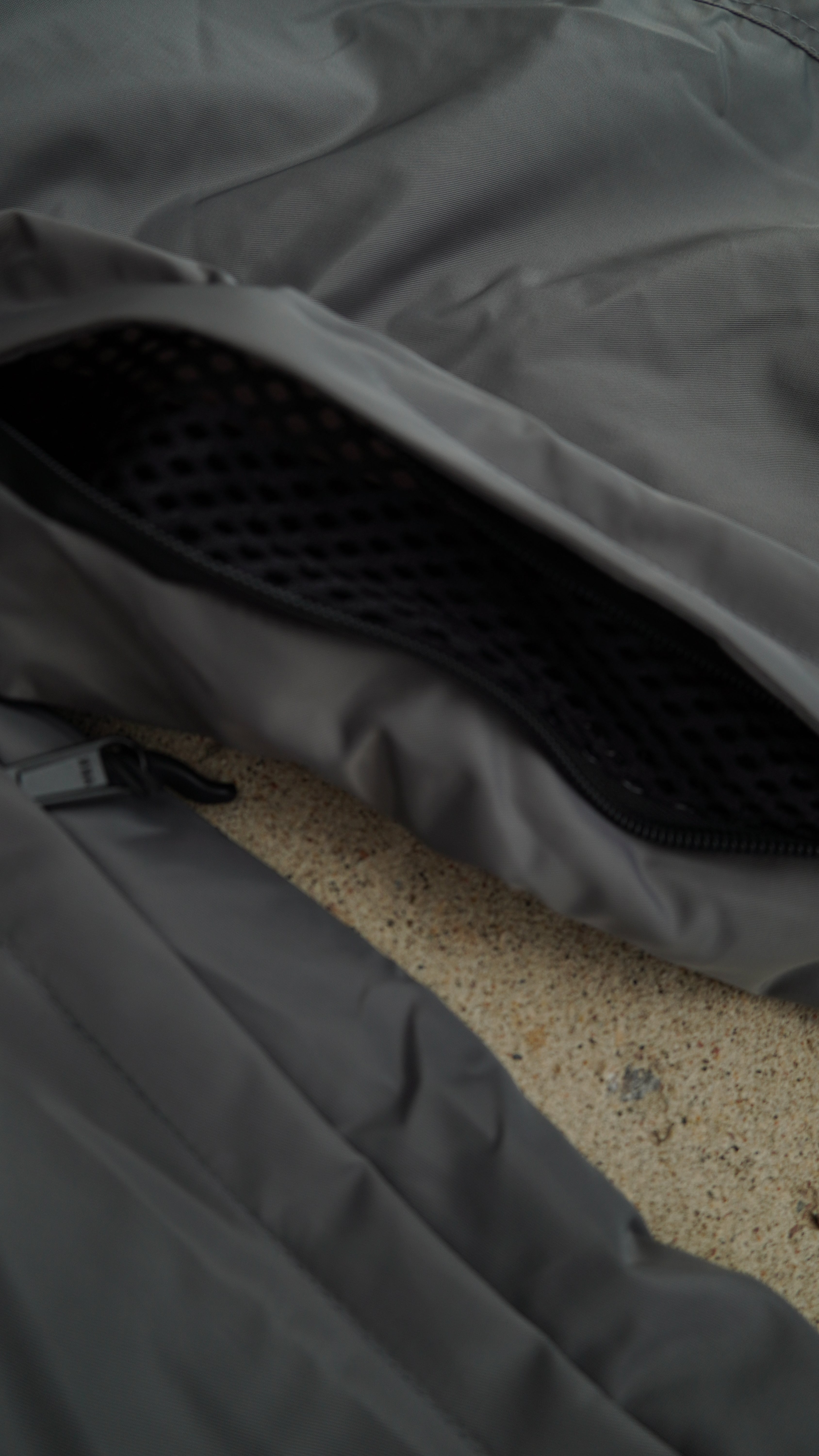 Grey No Cargo Baggy Pants