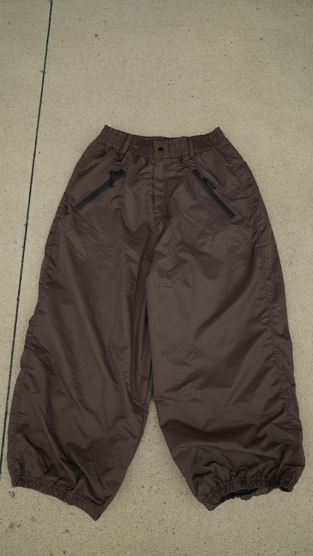 Brown No cargo baggy Snowpants