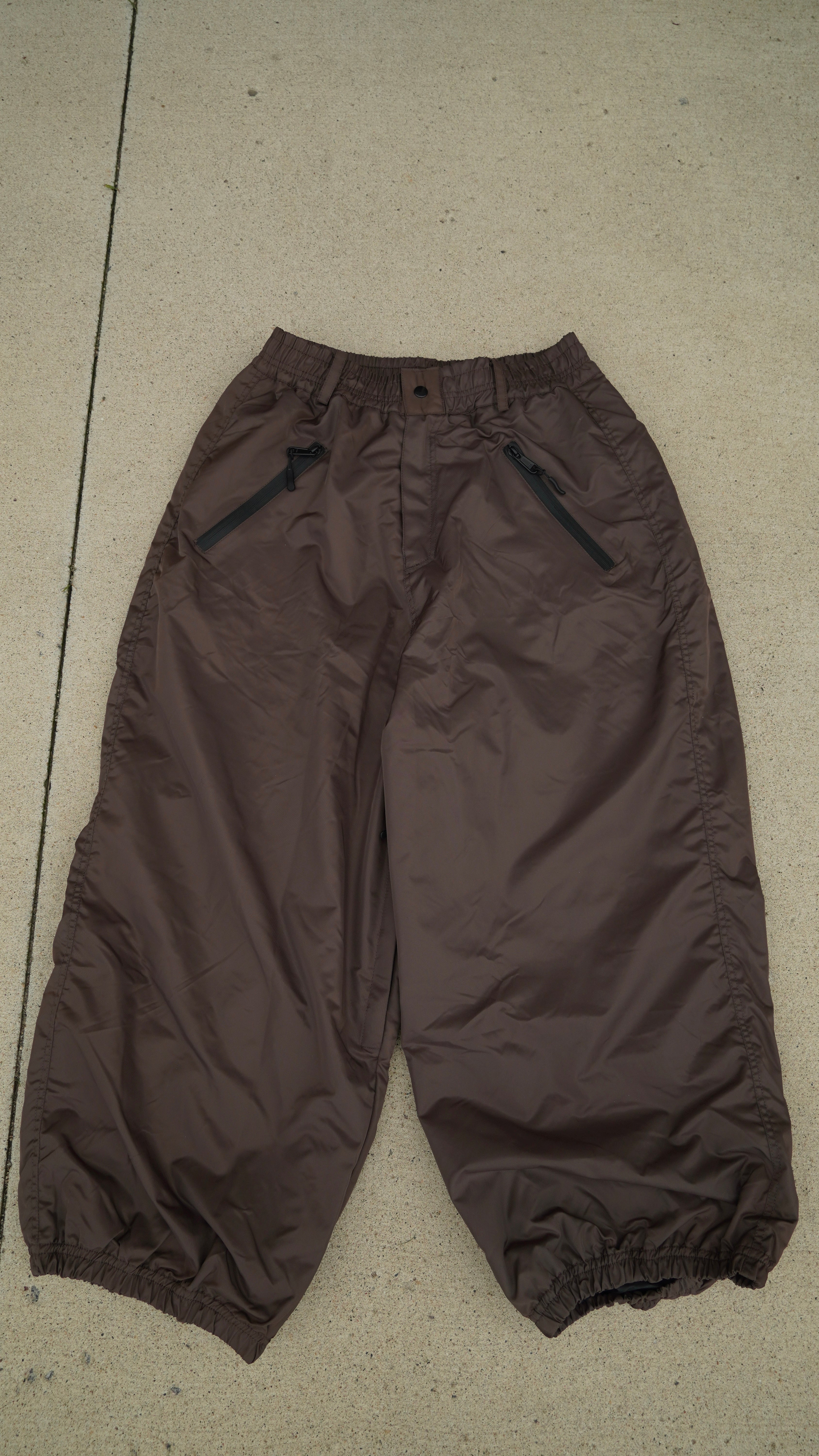 Brown No cargo baggy Snowpants